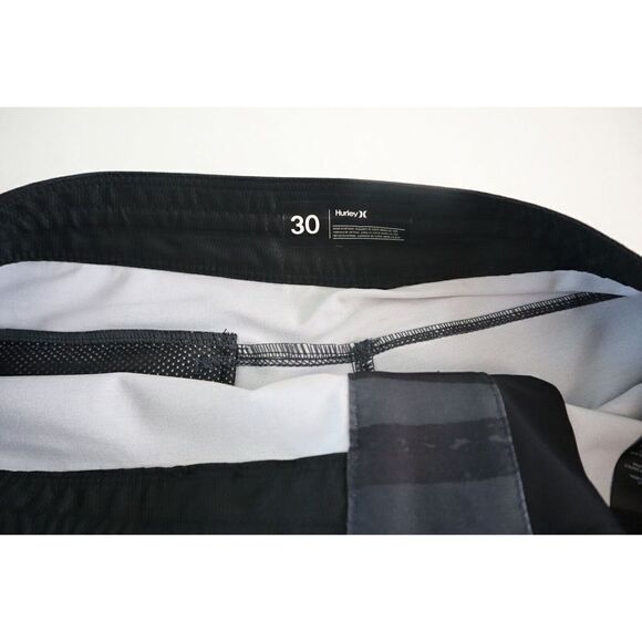 Hurley Phantom+ Men's Sz 30 Black Block Party Tamarindo 18" Boardshorts $65 - Picture 6 of 7